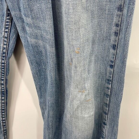 Levis Strauss Men Denim Pants Straight Jeans Acid Wash 32 x 30 - Picture 7 of 14